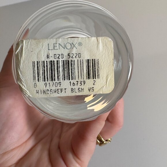 Lenox Bud Vase Windswept Clear and Frosted Glass 6.5" Home Decor Discontinued - Picture 2 of 6